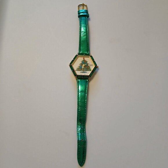 Xanadu Xmas Christmas Tree Holiday Quartz Women's Watch Japan Movt - Picture 1 of 6